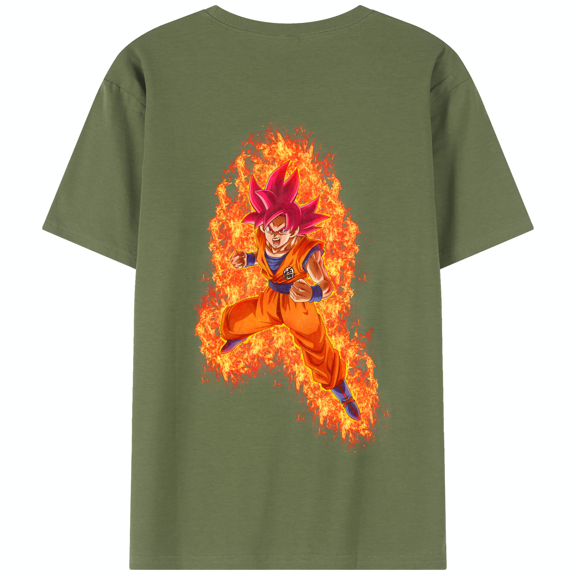 （画像用） ドラゴンボール 孫悟空（そん ごくう）Son Goku カカロット DRAGON BALL Kakarotto 綿100％半袖Tシャツ（背面プリント）